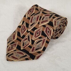 Robert Talbott Studio Nordstrom Tie Hand Sewn Silk Made USA 3 7/8 58 3/4 Brown